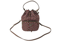 画像をギャラリービューアに読み込む, 極美品 PRADA プラダ ハンドバッグ 1N1864 巾着 ミニバッグ 総柄 マルチカラー ナイロン 中古 66945