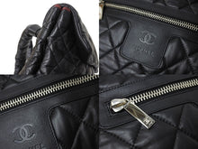 画像をギャラリービューアに読み込む, CHANEL シャネル コココクーン リュック キルティング 13番台 イタリア製 レザー ブラック シルバー金具 美品 中古 66946
