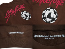 画像をギャラリービューアに読み込む, CHROME HEARTS クロムハーツ スウェット サイズS MATTY BOY マティボーイ STRUCTURE プリント コットン ブラウン 美品 中古 66954
