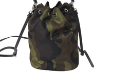 画像をギャラリービューアに読み込む, 極美品 PRADA プラダ ハンドバッグ 1N1864 迷彩 カモフラ 巾着 ミニバッグ ナイロン 中古 66955