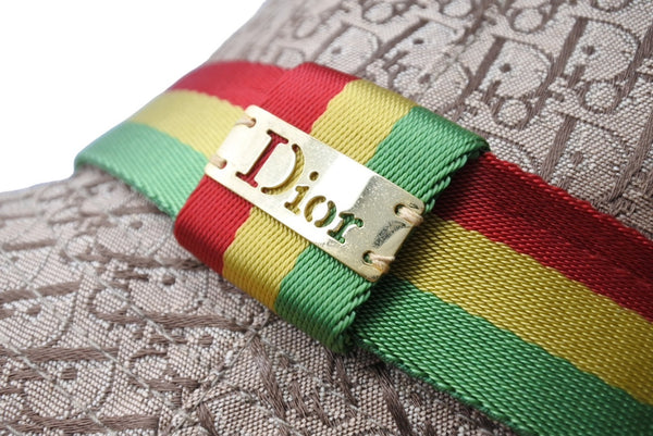 ChristianDior Bucket Hat Trotter Pattern Rasta TTK04010 Beige Red Yellow Green Size 58 66956