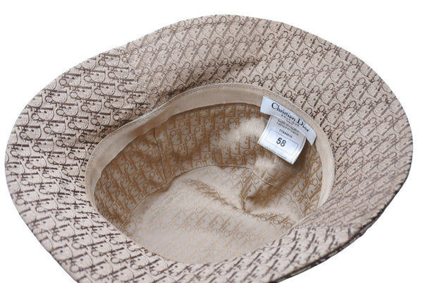 ChristianDior Bucket Hat Trotter Pattern Rasta TTK04010 Beige Red Yellow Green Size 58 66956