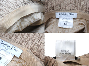 ChristianDior Bucket Hat Trotter Pattern Rasta TTK04010 Beige Red Yellow Green Size 58 66956
