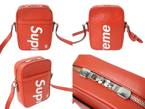 SUPREME シュプリーム LOUISVUITTON ルイヴィトン ダヌーブPM エピ Ｍ53417 17AW レッド 美品 中古 4c066305