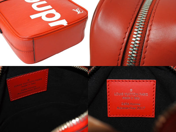 SUPREME シュプリーム LOUISVUITTON ルイヴィトン ダヌーブPM エピ Ｍ53417 17AW レッド 美品 中古 4c066305