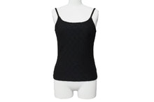 画像をギャラリービューアに読み込む, 極美品 FENDI フェンディ キャミソール サイズ38 ズッカ柄 総柄 ヴィンテージ ブラック ナイロン ポリエステル 12.564310 中古 66967