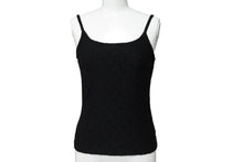 画像をギャラリービューアに読み込む, 極美品 FENDI フェンディ キャミソール サイズ38 ズッカ柄 総柄 ヴィンテージ ブラック ナイロン ポリエステル 12.564310 中古 66967