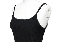 画像をギャラリービューアに読み込む, 極美品 FENDI フェンディ キャミソール サイズ38 ズッカ柄 総柄 ヴィンテージ ブラック ナイロン ポリエステル 12.564310 中古 66967