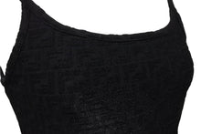 画像をギャラリービューアに読み込む, 極美品 FENDI フェンディ キャミソール サイズ38 ズッカ柄 総柄 ヴィンテージ ブラック ナイロン ポリエステル 12.564310 中古 66967