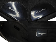 画像をギャラリービューアに読み込む, Christian Dior クリスチャンディオール マリスパール ショルダーバッグ ブラックグレー ロゴ キャンバス 美品 中古 66970