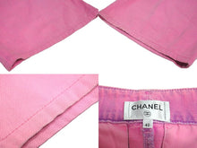 Load image into Gallery viewer, CHANEL シャネル ワイドデニムパンツ P70662V62122 サイズ42 ココマーク ピンク コットン バギー 美品 中古 66976