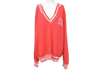 画像をギャラリービューアに読み込む, CHANEL シャネル カシミヤ セーター ニット P61035K46366 サイズM ココマーク Vネック スリット ピンク 美品 中古 66978