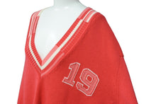 画像をギャラリービューアに読み込む, CHANEL シャネル カシミヤ セーター ニット P61035K46366 サイズM ココマーク Vネック スリット ピンク 美品 中古 66978