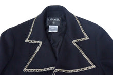 画像をギャラリービューアに読み込む, 極美品 CHANEL シャネル ナポレオン ジャケット 2006 スプリングコレクション P28757V18249 サイズ48 コットン ブラック 中古 66981