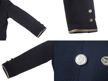 画像をギャラリービューアに読み込む, 極美品 CHANEL シャネル ナポレオン ジャケット 2006 スプリングコレクション P28757V18249 サイズ48 コットン ブラック 中古 66981