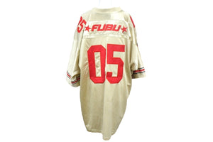 FUBU THE COLLECTION フブ ゲームシャツ ホッケーシャツ サイズXL ポリエステル ゴールド レッド メッシュ 美品 中古 66988