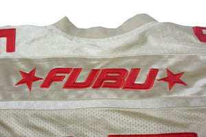 FUBU THE COLLECTION フブ ゲームシャツ ホッケーシャツ サイズXL ポリエステル ゴールド レッド メッシュ 美品 中古 66988