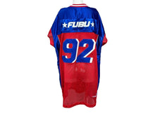 Load image into Gallery viewer, FUBU THE COLLECTION フブ ゲームシャツ タンクトップ サイズXL ポリエステル ブルー レッド ホワイト メッシュ 美品 中古 66989