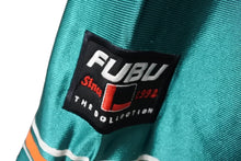 Load image into Gallery viewer, FUBU THE COLLECTION フブ ゲームシャツ ホッケーシャツ サイズXXL ポリエステル グリーン オレンジ メッシュ 美品 中古 66990