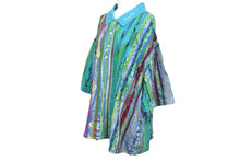 Load image into Gallery viewer, COOGI クージー ポロシャツ 半袖シャツ ボーダー 刺繍 ビッグサイズ コットン マルチカラー サイズ4XL 美品 中古 66995