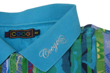 Load image into Gallery viewer, COOGI クージー ポロシャツ 半袖シャツ ボーダー 刺繍 ビッグサイズ コットン マルチカラー サイズ4XL 美品 中古 66995