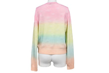 画像をギャラリービューアに読み込む, 新品同様 CHANEL シャネル ニットセーター P76514K11003 サイズ38 ボーダー グラデーション ココマーク ボタン 中古 67002