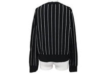 画像をギャラリービューアに読み込む, 極美品 CHANEL シャネル セーター P74734K10713 サイズ38 カシミヤ ストライプ ココマーク ボタン 刺繍 ブラック 中古 67004
