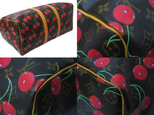 画像をギャラリービューアに読み込む, LOUIS VUITTON ルイヴィトン モノグラムチェリー キーポル45 ボストンバッグ M95011 村上隆 レッド ブラウン ロゴ 旅行バッグ 美品 中古 67018