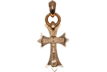 画像をギャラリービューアに読み込む, 極美品 CHROME HEARTS クロムハーツ 22K 22K スモールクロス withベイル パヴェダイヤ ペンダント 中古 67023