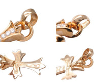 画像をギャラリービューアに読み込む, 極美品 CHROME HEARTS クロムハーツ 22K 22K スモールクロス withベイル パヴェダイヤ ペンダント 中古 67023