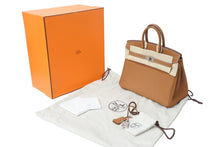 Load image into Gallery viewer, 新品未使用 HERMES エルメス ハンドバッグ B刻印 バーキン25 ゴールド シルバー金具 トゴ 中古 67026