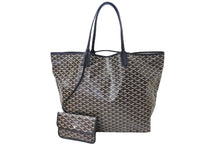 画像をギャラリービューアに読み込む, 極美品 GOYARD ゴヤール トートバッグ サンルイXXL ヘリンボーン柄 PVCコーティングキャンバス ブラック 中古 67033