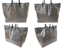 画像をギャラリービューアに読み込む, 極美品 GOYARD ゴヤール トートバッグ サンルイXXL ヘリンボーン柄 PVCコーティングキャンバス ブラック 中古 67033
