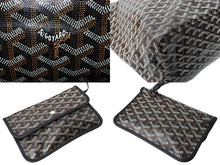 画像をギャラリービューアに読み込む, 極美品 GOYARD ゴヤール トートバッグ サンルイXXL ヘリンボーン柄 PVCコーティングキャンバス ブラック 中古 67033
