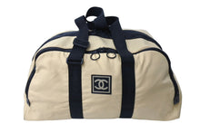 画像をギャラリービューアに読み込む, CHANEL シャネル スポーツライン ボストンバッグ ココマーク ロゴ 7番台 ナイロン ベージュ ブラック 美品 中古 67034