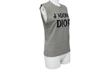 Load image into Gallery viewer, 極美品 Christian Dior クリスチャンディオール J'ADORE DIOR 千鳥柄 タンクトップ ノースリーブ グレー ブラック ロゴ トップス 2A12155301 サイズ40 中古 67040
