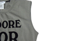 Load image into Gallery viewer, 極美品 Christian Dior クリスチャンディオール J'ADORE DIOR 千鳥柄 タンクトップ ノースリーブ グレー ブラック ロゴ トップス 2A12155301 サイズ40 中古 67040