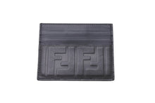 画像をギャラリービューアに読み込む, FENDI フェンディ ズッカ柄 カードケース グレー レザー 新型 小物 名刺入れ ロゴ 7M0164 美品 中古 67042