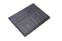 画像をギャラリービューアに読み込む, FENDI フェンディ ズッカ柄 カードケース グレー レザー 新型 小物 名刺入れ ロゴ 7M0164 美品 中古 67042