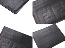 画像をギャラリービューアに読み込む, FENDI フェンディ ズッカ柄 カードケース グレー レザー 新型 小物 名刺入れ ロゴ 7M0164 美品 中古 67042