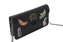 画像をギャラリービューアに読み込む, PRADA プラダ バッチ チェーン ショルダーバッグ ブラック SAFFIANO SMALTO レザー サフィアーノ 1DH044 ロゴ シルバー金具 美品 中古 67044