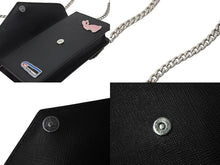 画像をギャラリービューアに読み込む, PRADA プラダ バッチ チェーン ショルダーバッグ ブラック SAFFIANO SMALTO レザー サフィアーノ 1DH044 ロゴ シルバー金具 美品 中古 67044