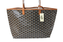 画像をギャラリービューアに読み込む, 新品未使用品 GOYARD ゴヤール ハンドバッグ サン・ルイPM バッグ STLOUIPMLTY01CL03P ブラック ブラウン シルバー金具 中古 67061