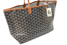 画像をギャラリービューアに読み込む, 新品未使用品 GOYARD ゴヤール ハンドバッグ サン・ルイPM バッグ STLOUIPMLTY01CL03P ブラック ブラウン シルバー金具 中古 67061