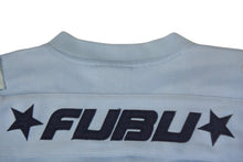 Load image into Gallery viewer, FUBU フブ THE COLLECTION ホッケー半袖Ｔシャツ 90s Y2K エンブレム 刺繍 サイズL ネイビー ブルー 良品 中古 67065