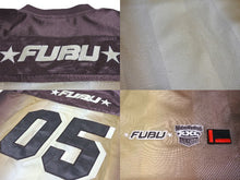 Load image into Gallery viewer, FUBU THE COLLECTION フブ ゲームシャツ ホッケーシャツ サイズXXL ポリエステル ブラウン アイボリー メッシュ 美品 中古 67070