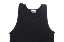 Load image into Gallery viewer, CHROME HEARTS クロムハーツ × 氷室京介 バッククロス プリント タンクトップ ブラック コットン ロゴ サイズM 美品 中古 67071