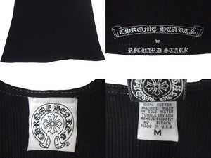 CHROME HEARTS クロムハーツ × 氷室京介 バッククロス プリント タンクトップ ブラック コットン ロゴ サイズM 美品 中古  67071 – Casanova Vintage