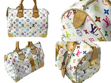 画像をギャラリービューアに読み込む, 極美品 LOUIS VUITTON ルイヴィトン ハンドバッグ スピーディ30 村上隆 M92643 PVC レザー ホワイト マルチカラー 中古 67078