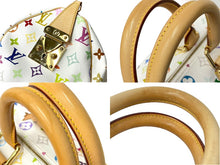 画像をギャラリービューアに読み込む, 極美品 LOUIS VUITTON ルイヴィトン ハンドバッグ スピーディ30 村上隆 M92643 PVC レザー ホワイト マルチカラー 中古 67078